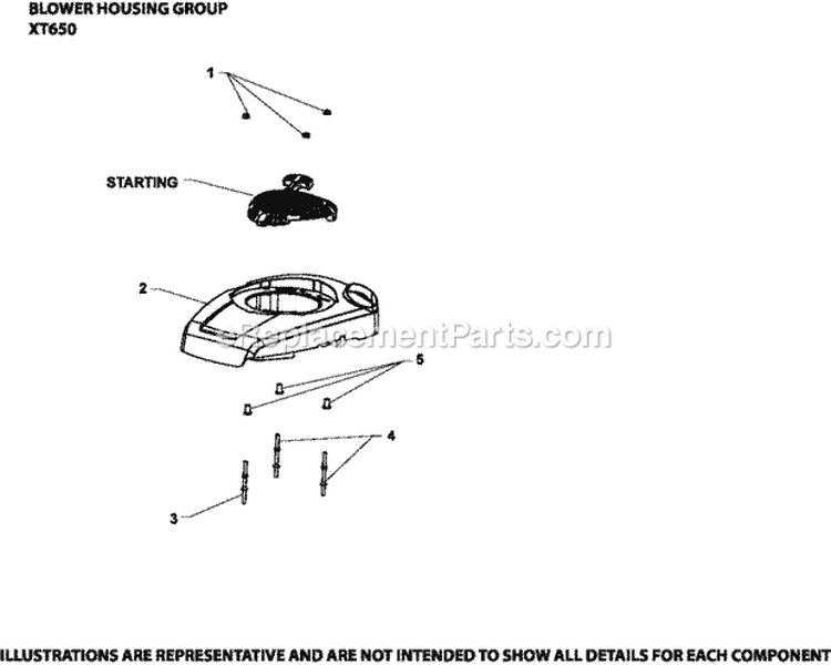 Page B Diagram and Parts List for XT650-2017  Kohler Engine