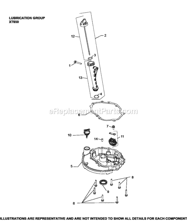 Lubrication_Group_Xt650-3028_Xt650 Diagram and Parts List for XT650-3028  Kohler Engine
