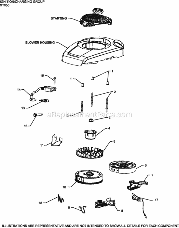 IgnitionCharging_Group_Xt650-3030_Xt650 Diagram and Parts List for XT650-3030  Kohler Engine