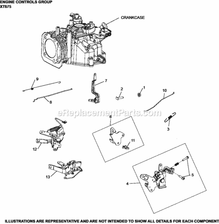 Engine_Controls_Xt675-2075_Xt675 Diagram and Parts List for XT675-2075  Kohler Engine