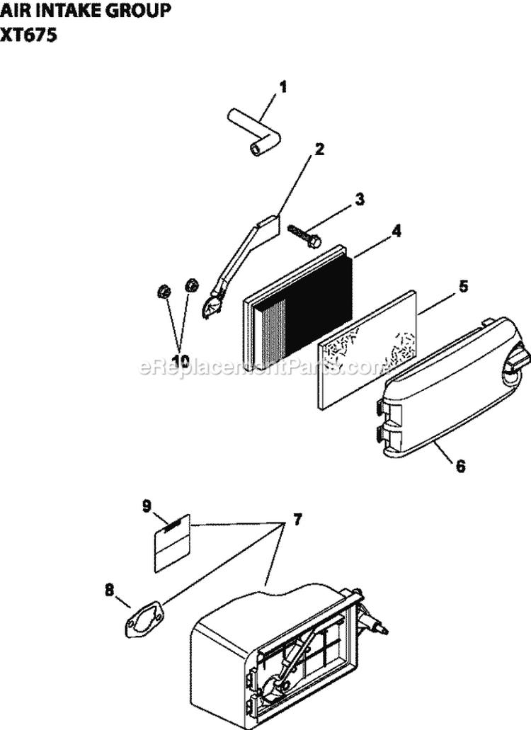 Page A Diagram and Parts List for XT675-0026  Kohler Engine