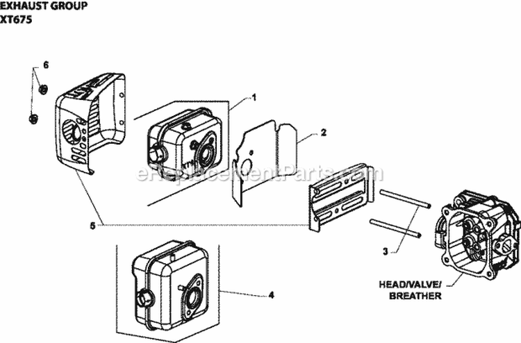 Page G Diagram and Parts List for XT675-0026  Kohler Engine