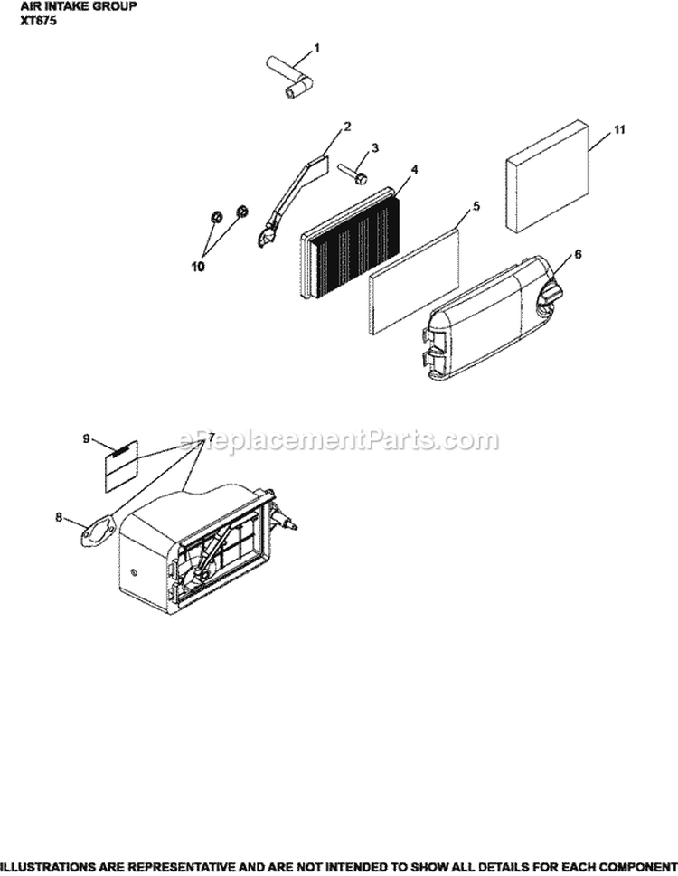 Page A Diagram and Parts List for XT675-3055  Kohler Engine