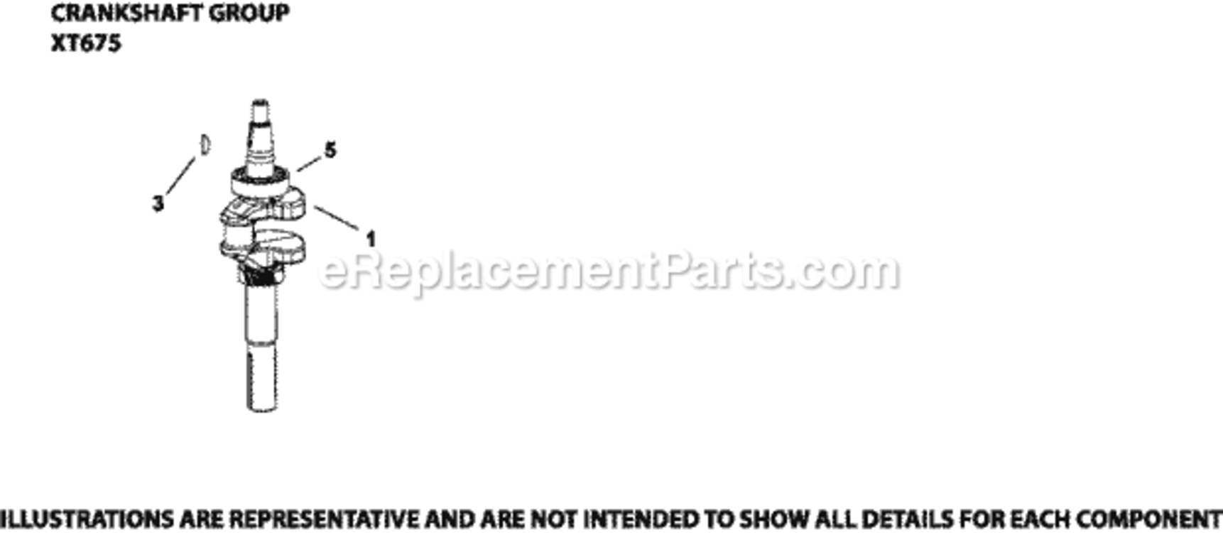 Crankshaft_Group_Xt675-3061 Diagram and Parts List for XT675-3061  Kohler Engine