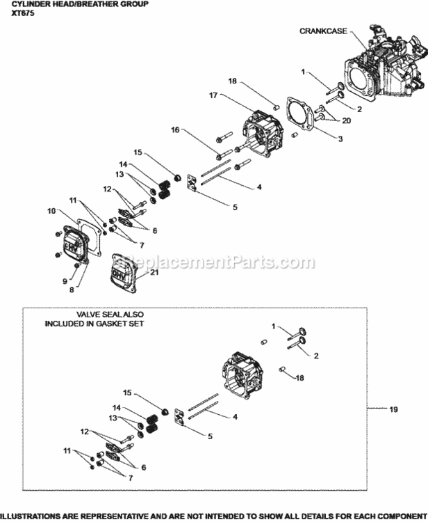Cylinder_HeadBreather_Group_Xt675-3066_Xt675 Diagram and Parts List for XT675-3066  Kohler Engine