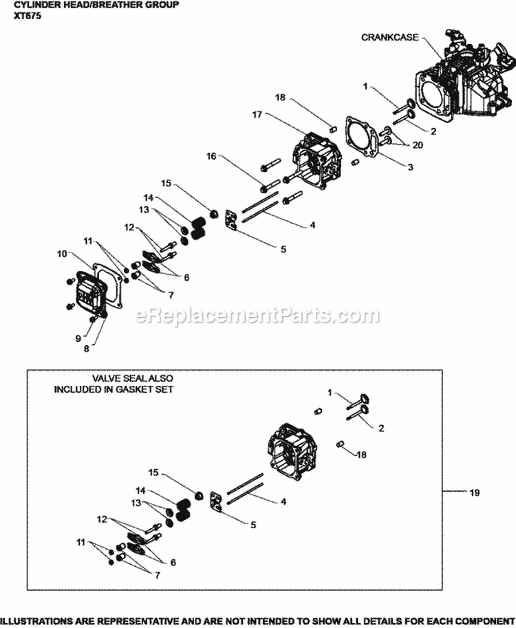 Cylinder_HeadBreather_Group_Xt675-3069_Xt675 Diagram and Parts List for XT675-3069  Kohler Engine