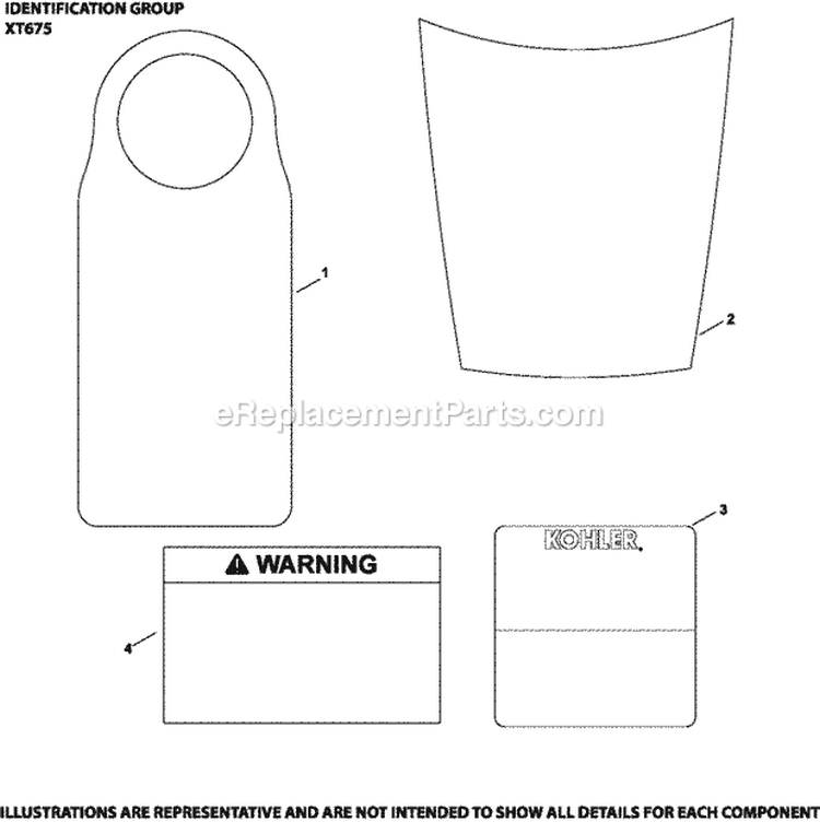 Page I Diagram and Parts List for XT675-2034  Kohler Engine