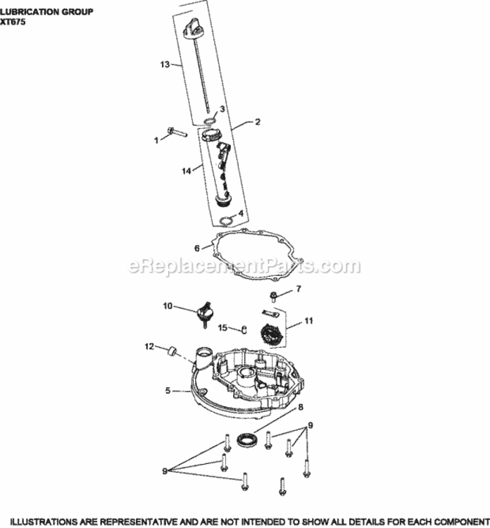Lubrication_Group_Xt675-3071_Xt675 Diagram and Parts List for XT675-3071  Kohler Engine
