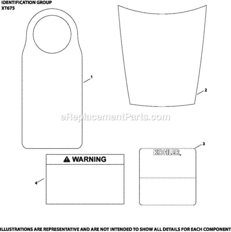 Identification_Group_Xt675-3071_Xt675 Diagram and Parts List for XT675-3071  Kohler Engine