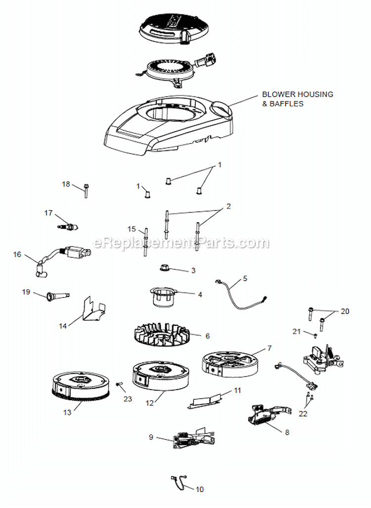 IgnitionCharging Group Diagram and Parts List for XT675  Kohler Engine