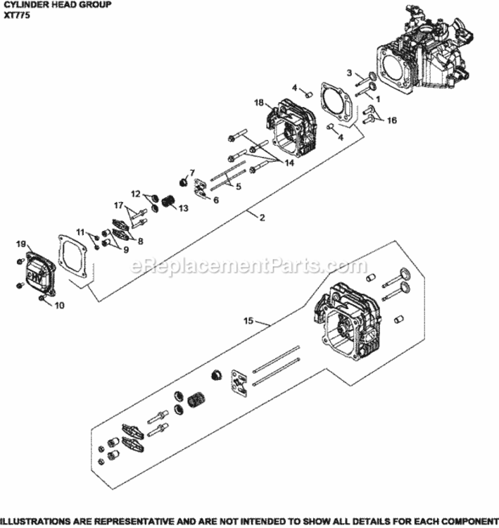 Cylinder_HeadBreather_Group_Xt775-3024_Xt775 Diagram and Parts List for XT775-3024  Kohler Engine