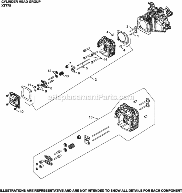 Cylinder_HeadBreather_Group_Xt775-3041_Xt775 Diagram and Parts List for XT775-3041  Kohler Engine