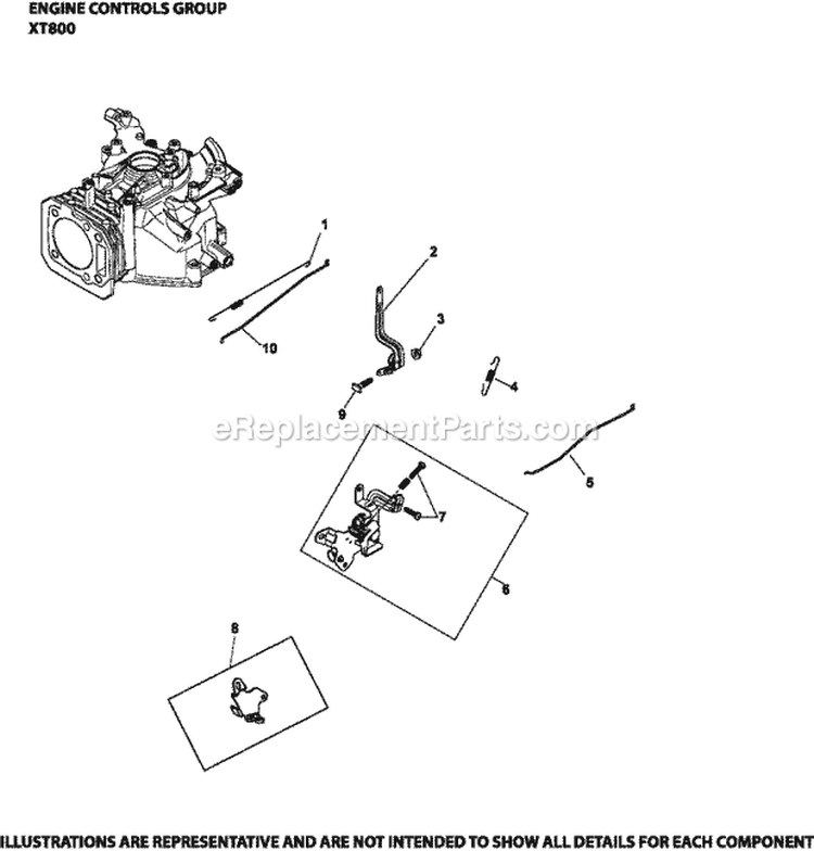 Page F Diagram and Parts List for XT800-1026  Kohler Engine