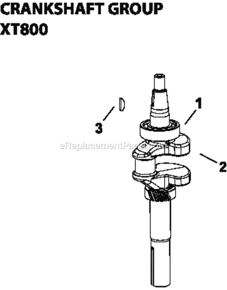Page D Diagram and Parts List for XT800-0032  Kohler Engine