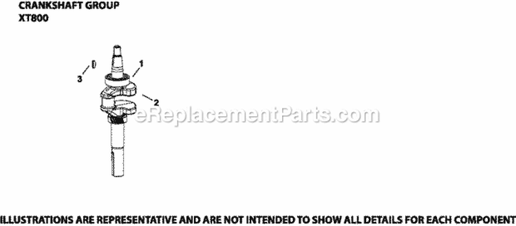 Page D Diagram and Parts List for XT800-2045  Kohler Engine