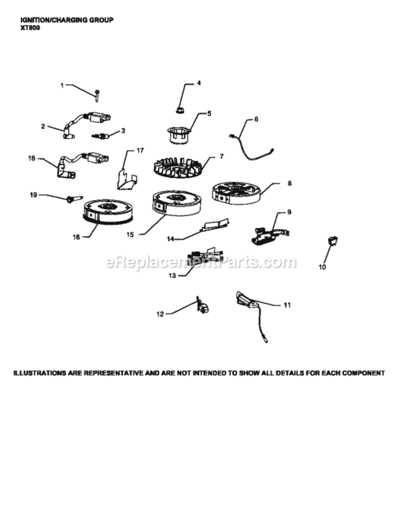 IgnitionCharging_Group_Xt800 Diagram and Parts List for XT800-3078  Kohler Engine