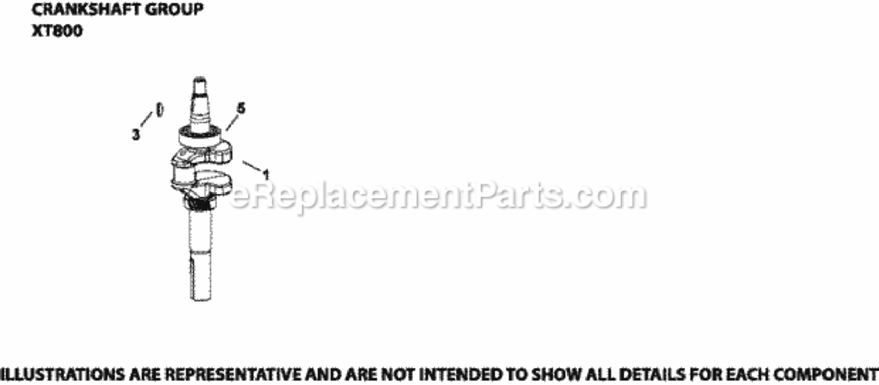 Crankshaft_Group_Xt800 Diagram and Parts List for XT800-3078  Kohler Engine