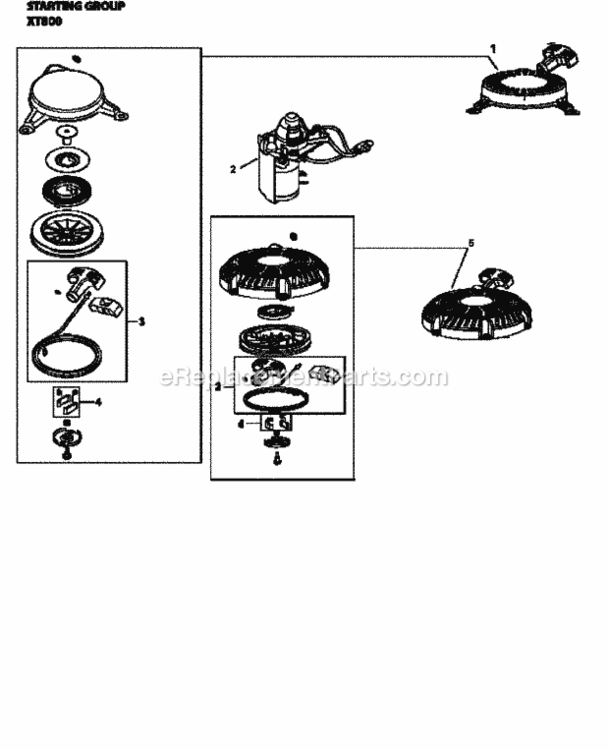 Starting_Group_Xt800-3086_Xt800 Diagram and Parts List for XT800-3086  Kohler Engine