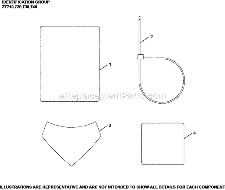 Page H Diagram and Parts List for ZT710-3002  Kohler Engine