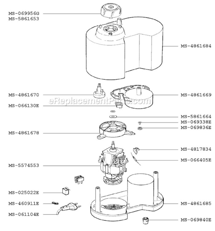 Page A Diagram and Parts List for F2947051(A)  Krups Juicer
