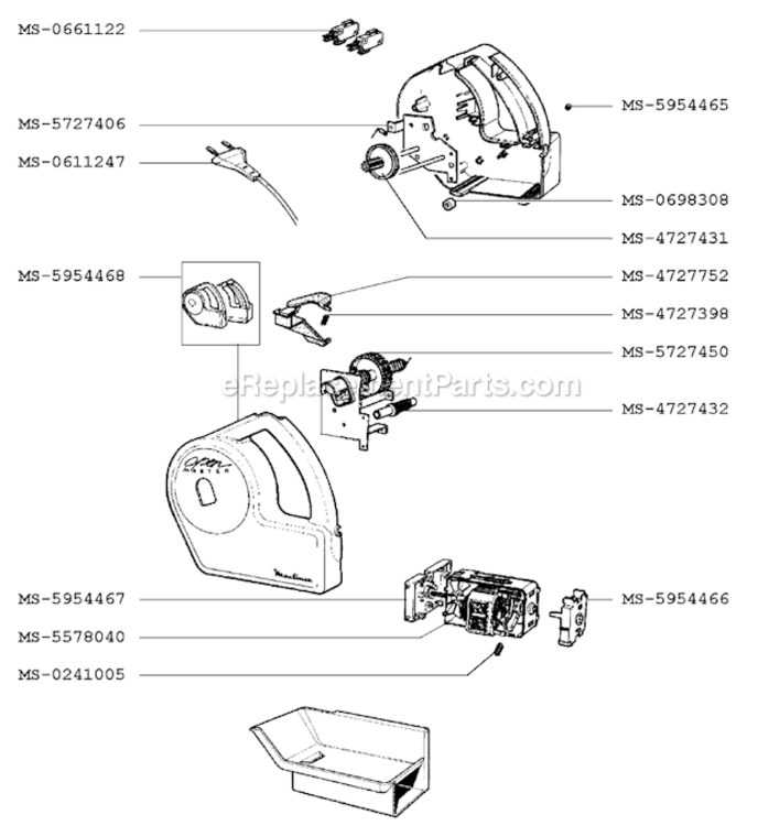 Page A Diagram and Parts List for F4047053(P)  Krups Can Opener