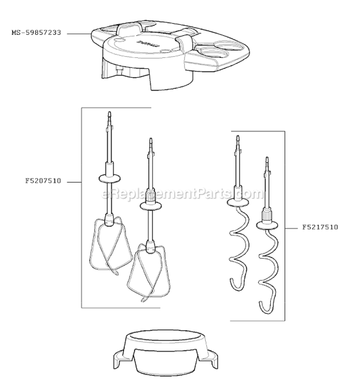 Page C Diagram and Parts List for F5067056(0)  Krups Mixer