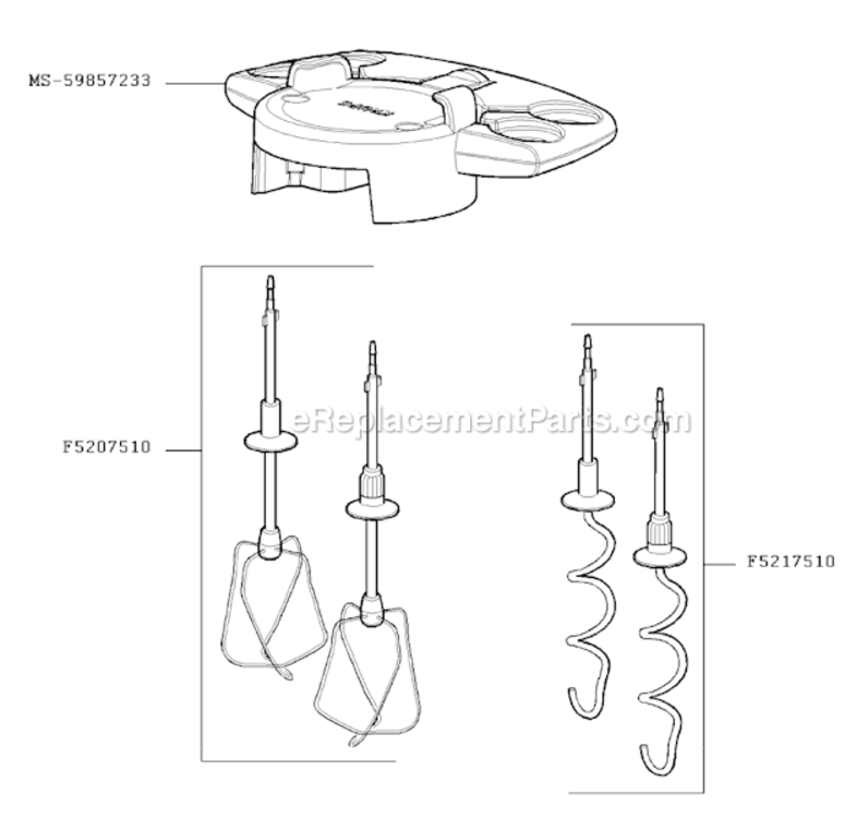Page C Diagram and Parts List for F5077056(P)  Krups Mixer