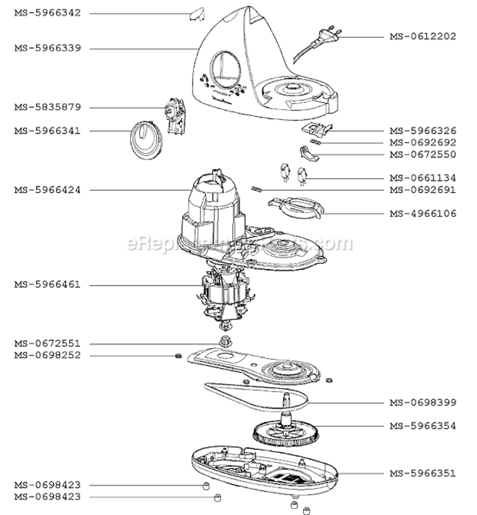 Page A Diagram and Parts List for F7057051(P)  Krups Food Processor