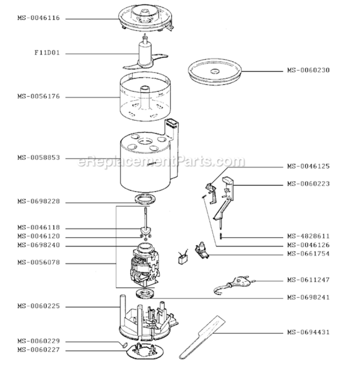 Page A Diagram and Parts List for F7187051H(X)  Krups Blender