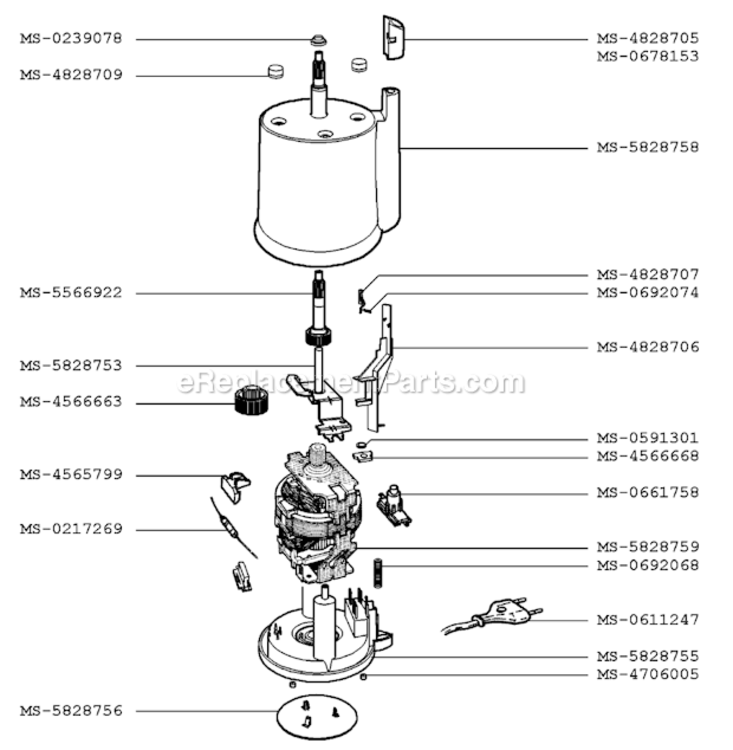 Page A Diagram and Parts List for F7207051(0)  Krups Blender