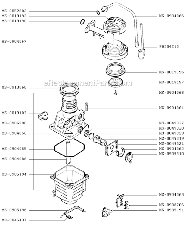 Page B Diagram and Parts List for F8674251  Krups Coffee Maker