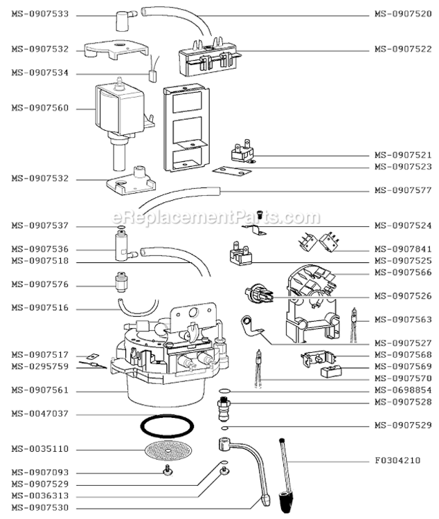 Page A Diagram and Parts List for F8824351(0)  Krups Coffee Maker
