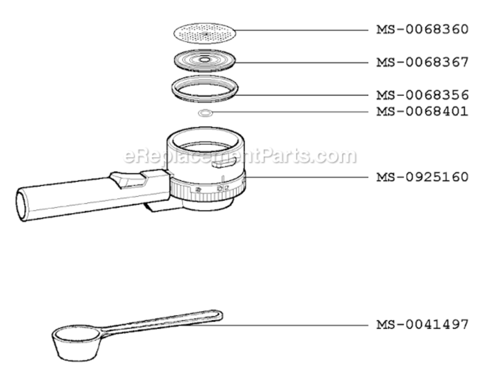 Page C Diagram and Parts List for F8854351(0)  Krups Coffee Maker