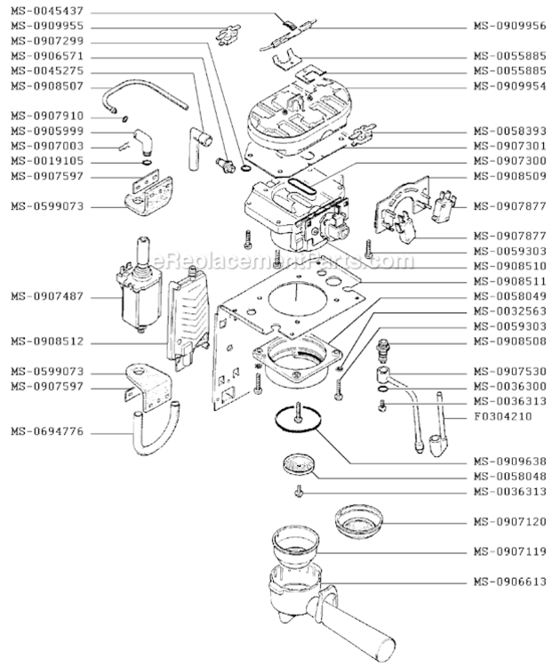 Page A Diagram and Parts List for F9624256(0)  Krups Coffee Maker