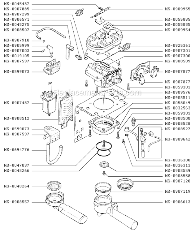 Page A Diagram and Parts List for F9684256(0)  Krups Coffee Maker