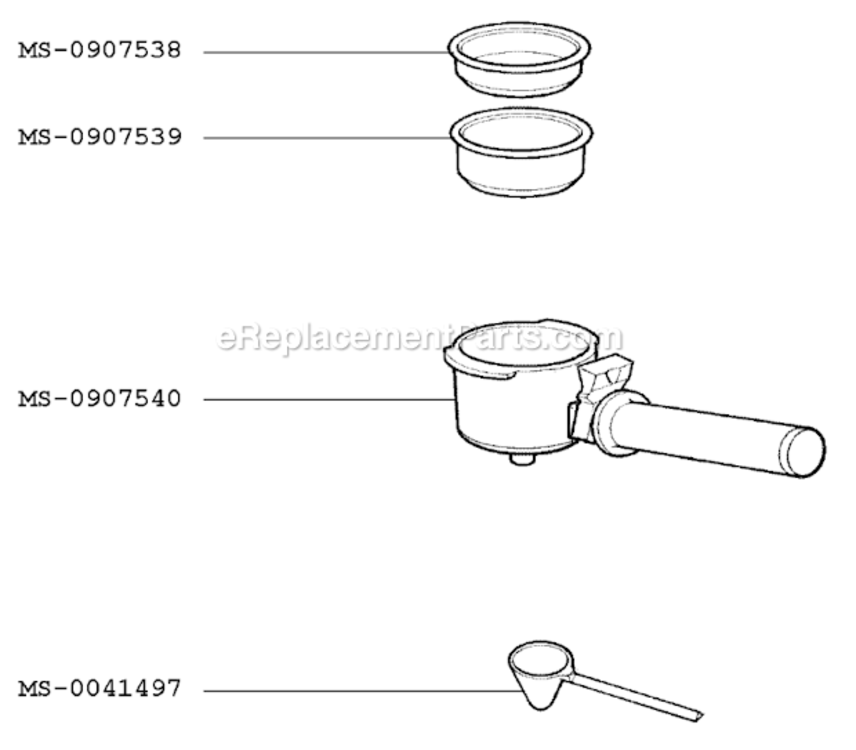 Page C Diagram and Parts List for F9894351D(0)  Krups Coffee Maker