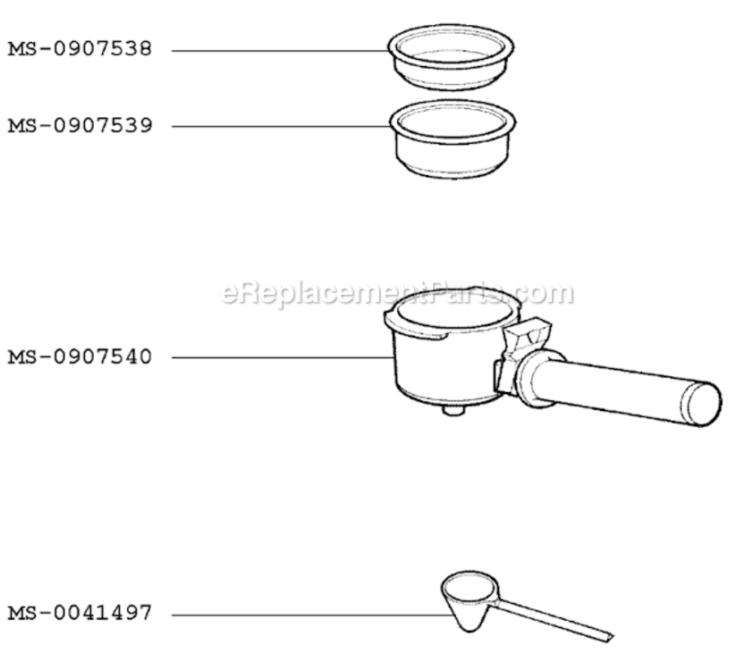 Page C Diagram and Parts List for F9894351F(0)  Krups Coffee Maker