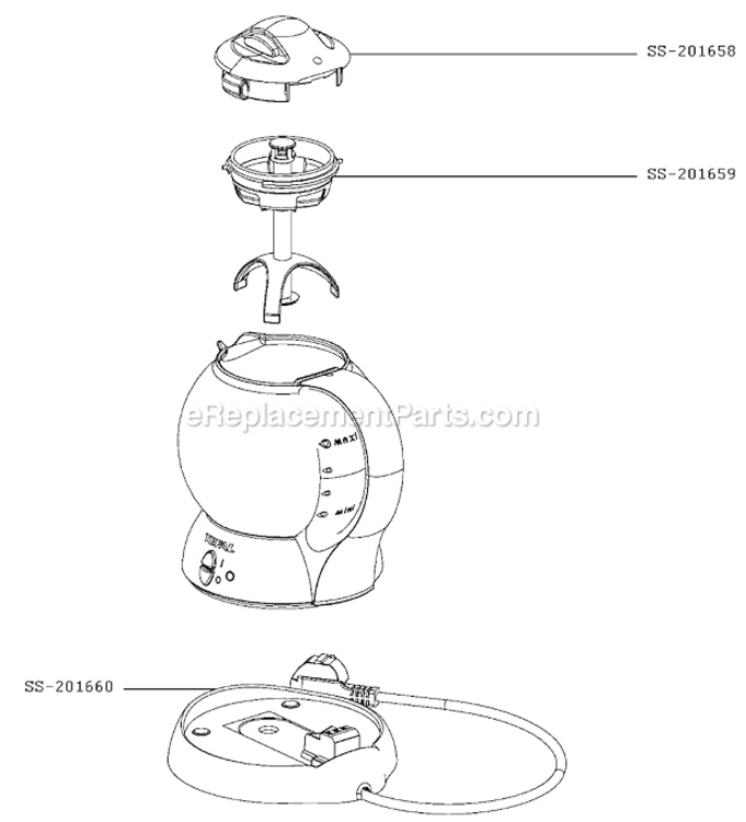 Page A Diagram and Parts List for FL701850/7Y  Krups Kettle