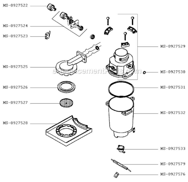 Page A Diagram and Parts List for FND113  Krups Coffee Maker