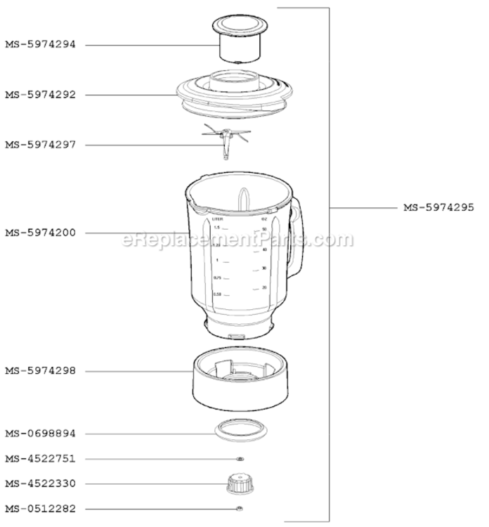Page B Diagram and Parts List for GMA111(0)  Krups Blender