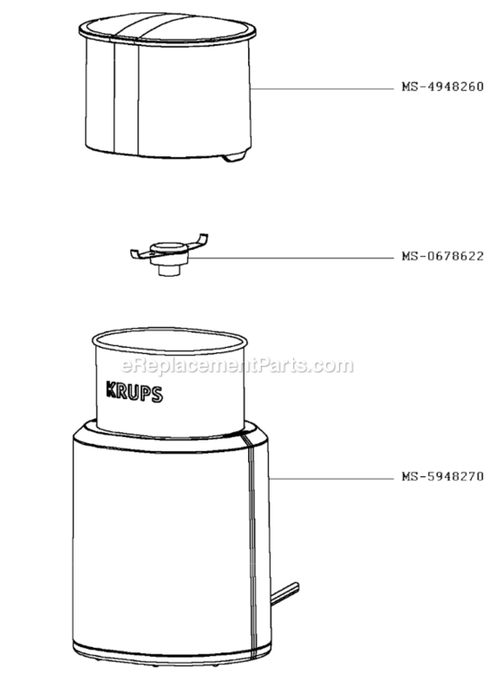 Page A Diagram and Parts List for GX2000D9/86  Krups Coffee Grinder