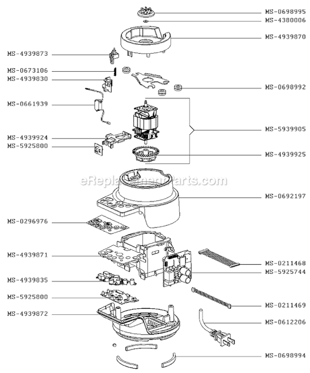 Page B Diagram and Parts List for KB720711/BN0  Krups Blender