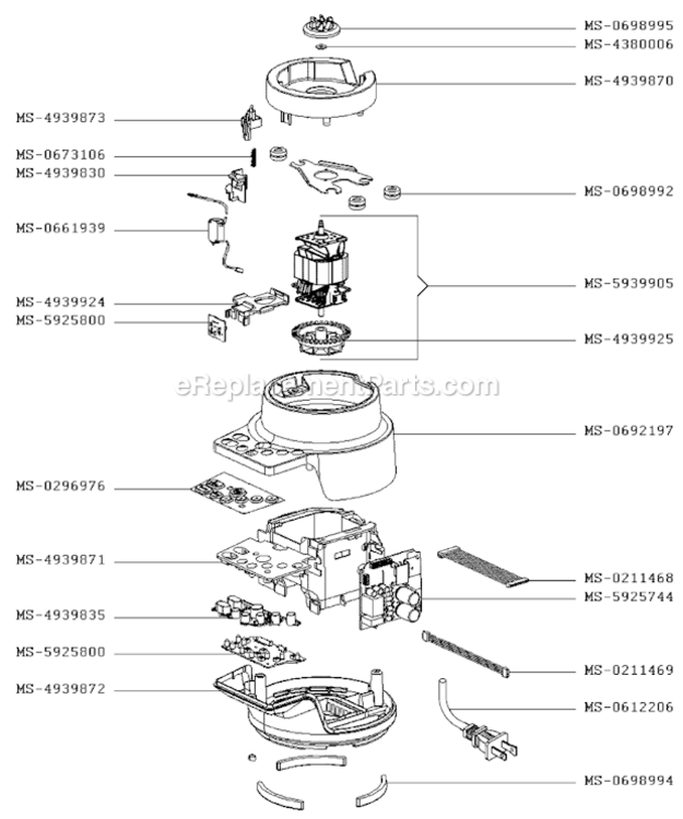 Page B Diagram and Parts List for KB720712/BN0  Krups Blender