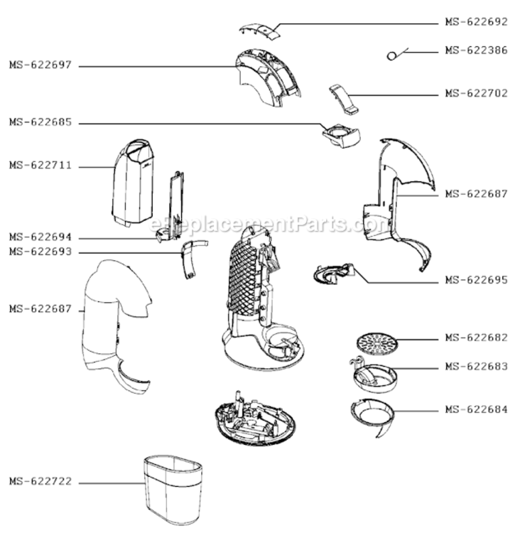 Page B Diagram and Parts List for KP300250/7Z0  Krups Coffee Maker