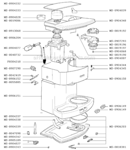 Part Location Diagram of MS-0042419 Krups Bracket