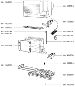 Part Location Diagram of MS-069840E Krups Skid