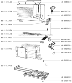 Part Location Diagram of MS-5810764 Krups Drawer