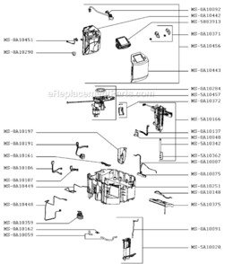 Page E Diagram and Parts List for EA900050  Krups Coffee Maker
