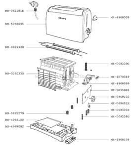 Part Location Diagram of MS-069228G Krups Spring