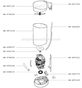 Part Location Diagram of MS-5871100 Krups Cover